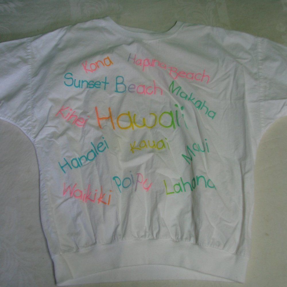 Vintage Rai Nani Ringer Hawaii Neon Ringer Tee